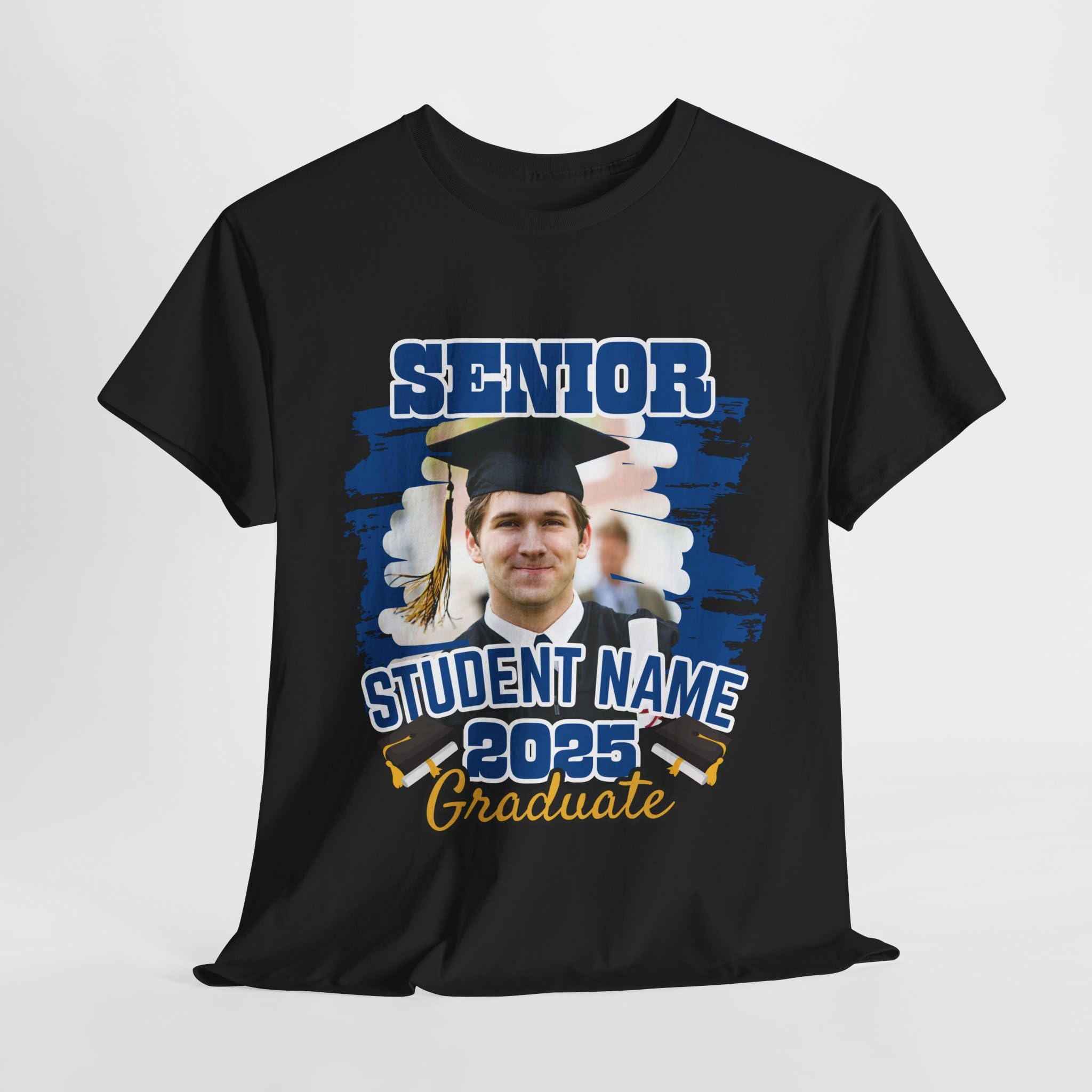 2025 Graduation T-Shirt - Custom Photo Personalized Senior Shirt for Family & Friends - Class of 2025 Celebration Apparel - Perfect for Graduation Parties, Senior Week & School Events