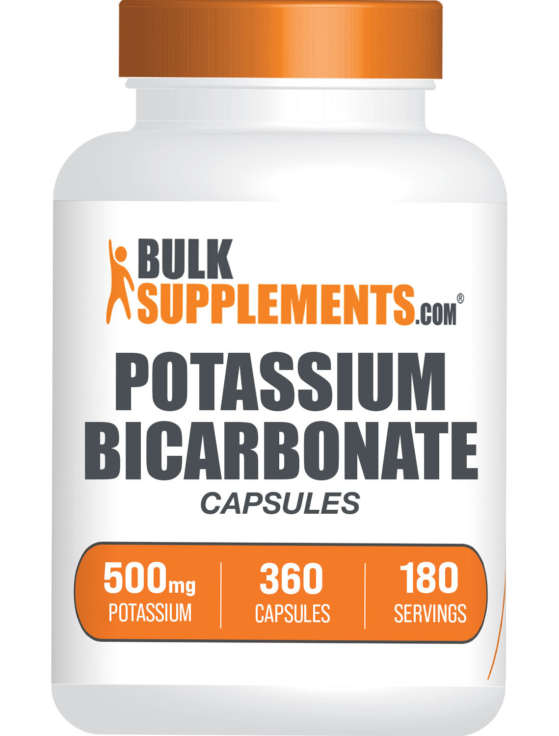 Potassium Bicarbonate Capsules 500mg | 120 Count | Supports pH Balance & Electrolyte Levels | Dietary Supplement for Heart Health & Muscle Function | Vegan, Non-GMO | Perfect for Athletes & Keto Dieters