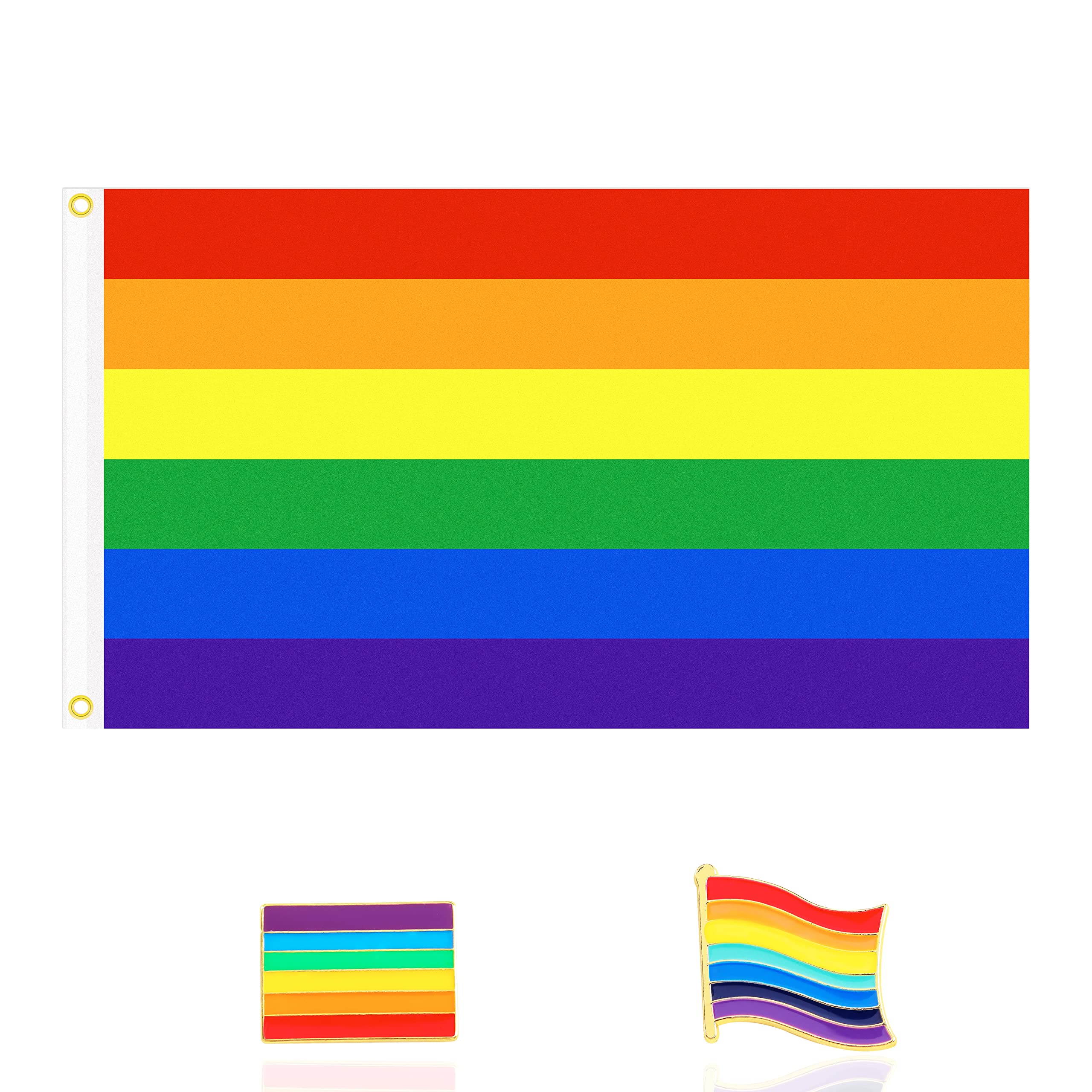 Rainbow Pride Pins - LGBTQ Brooch for Clothes & Gifts - Wear at Pride Parades