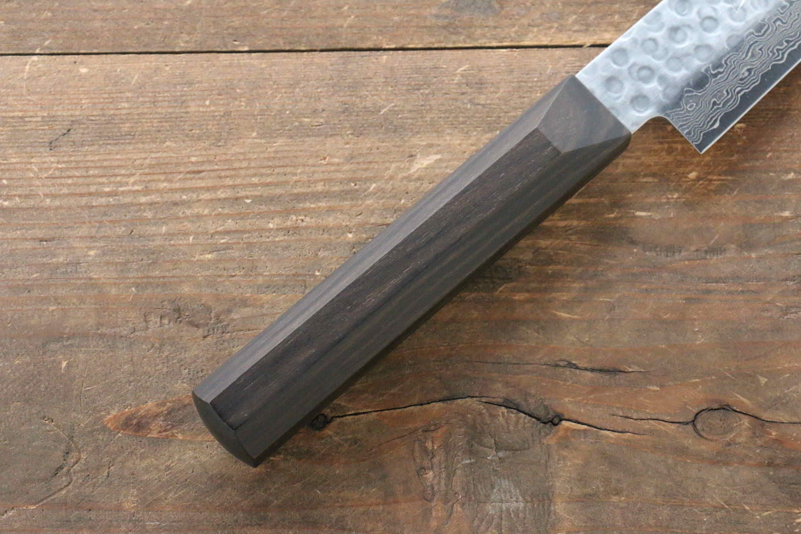 Premium Jikko VG10 17-Layer Japanese Sujihiki Slicing Knife 230mm with Ebony Wood Handle - Perfect for Sushi, Sashimi & Meat Carving