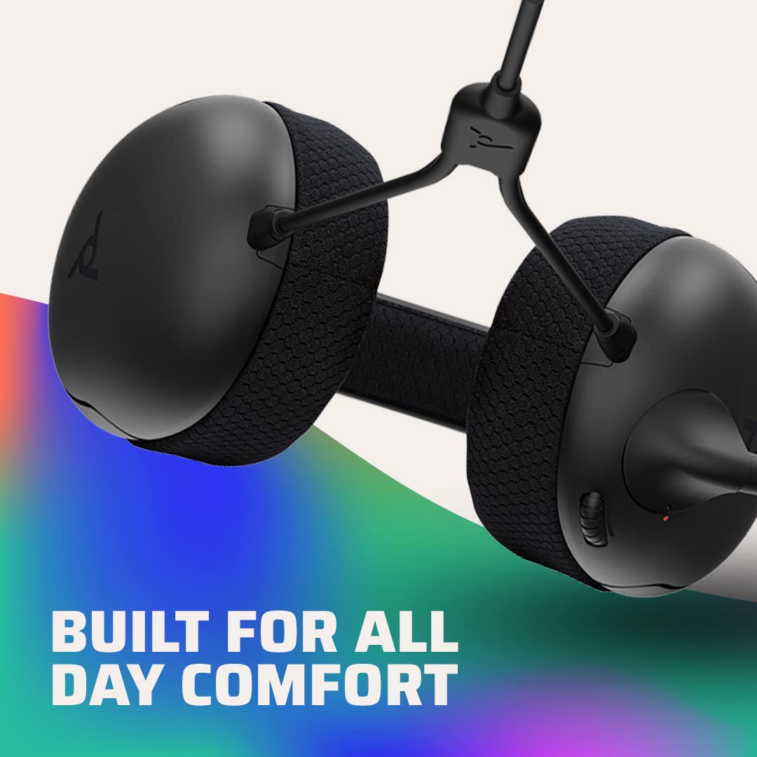 PDP Gaming AIRLITE Wired Stereo Headset for Xbox Series X|S & Xbox One - Official Licensed Noise-Cancelling Microphone, Lightweight Design for PC/Windows 10/11 Gaming - Perfect for Competitive Multiplayer & Late-Night Gaming Sessions (Black)