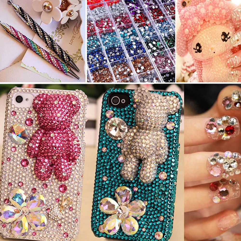 3000pcs 10mm Crystal Resin Rhinestones - Sparkling Glitter Gems for Nail Art, DIY Crafts, Clothing & Jewelry Accessories - Perfect for Costume Design, Scrapbooking & Home Decor