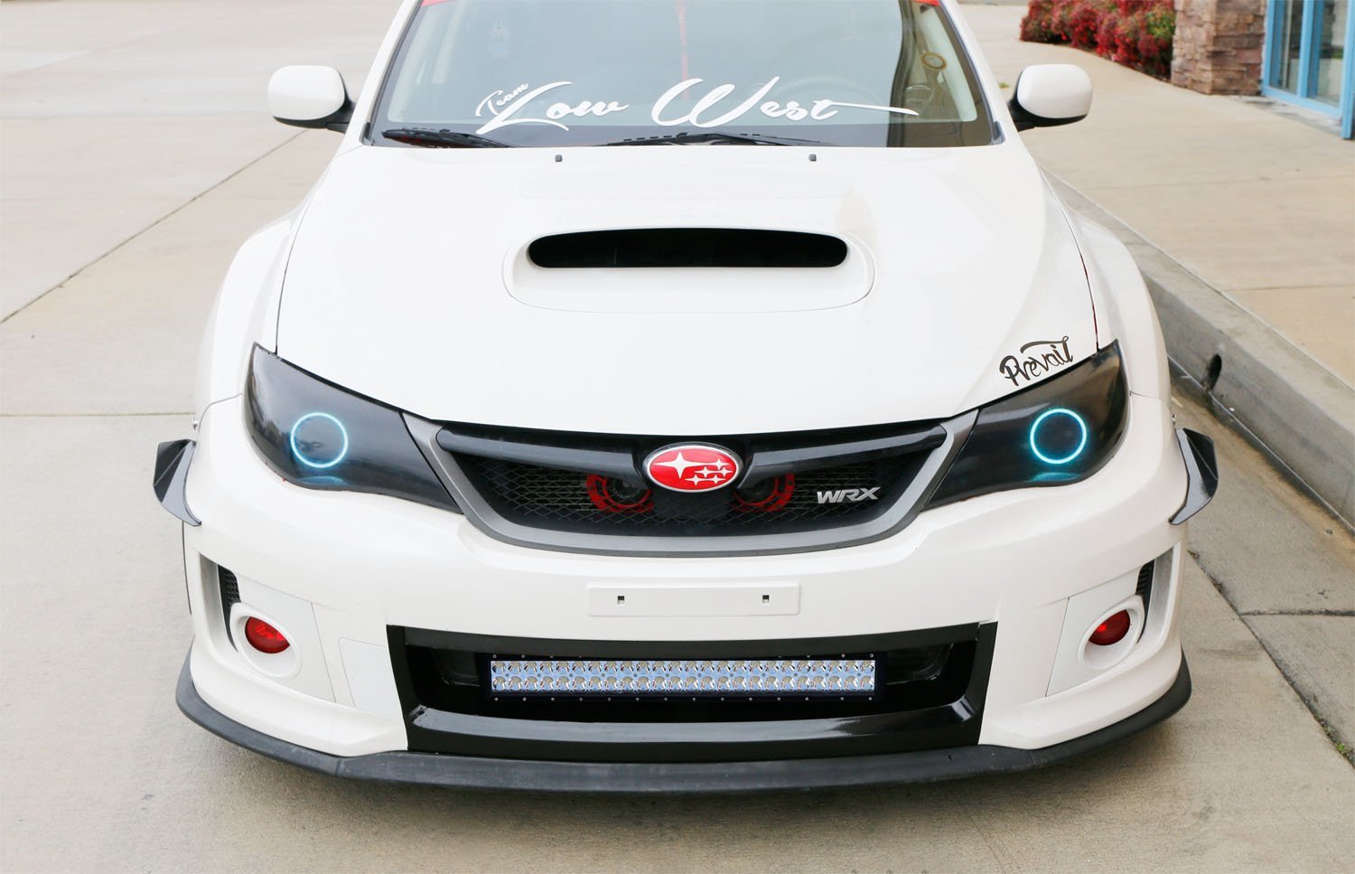 144W 25 LED Light Bar with Lower Bumper Brackets & Wiring Kit - Compatible with 2011-2014 Subaru Impreza WRX STI - Perfect for Off-Roading, Night Driving & Adventure Lighting