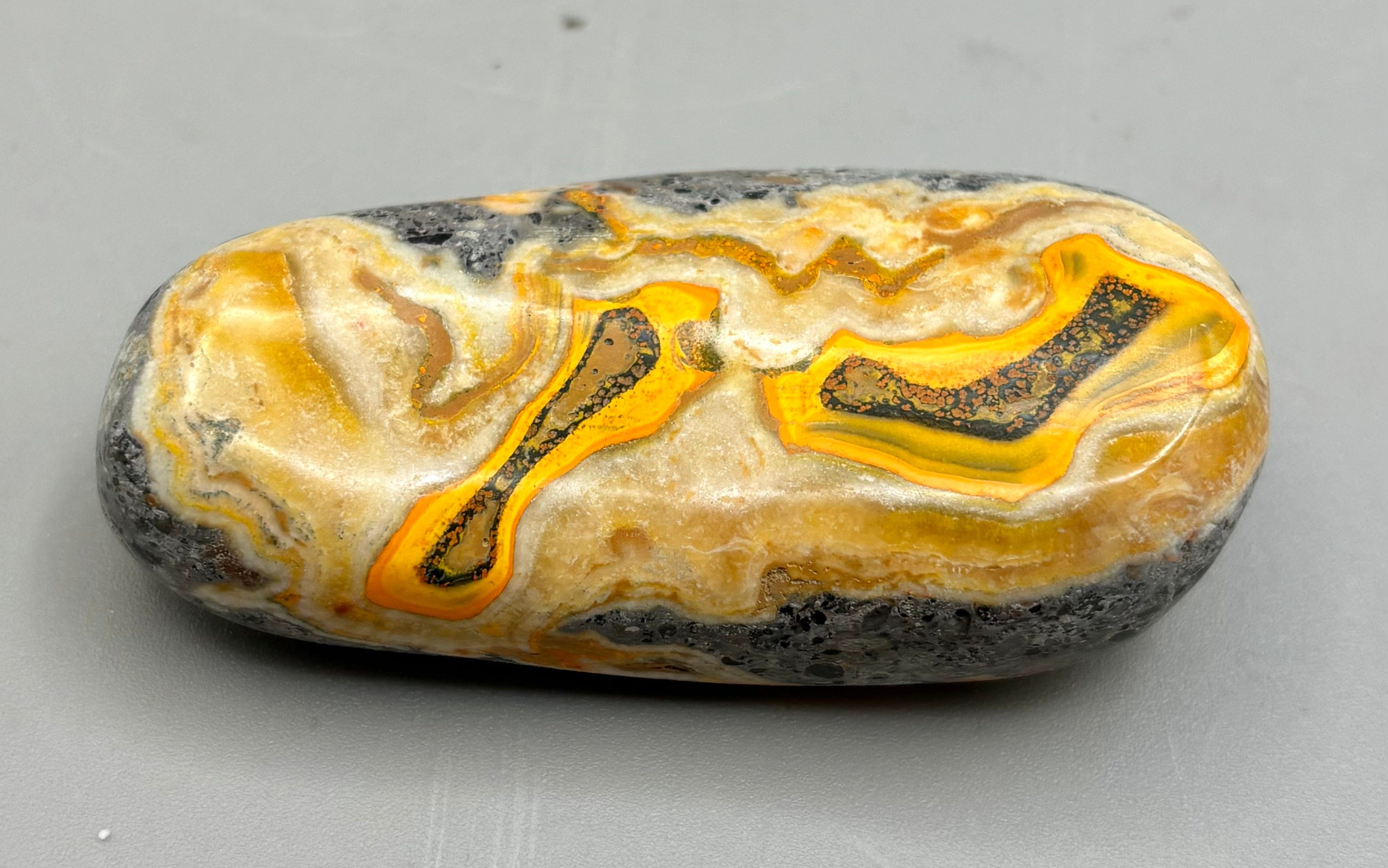 Bumble Bee Jasper Stone Specimen - Natural Yellow and Black Gemstone for Collectors, Jewelry Making, and Home Decor | Perfect for Crystal Healing, Meditation, and Gift Giving