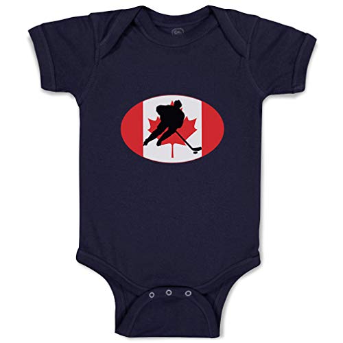 Custom Hockey Player Baby Bodysuit - Funny Canada-Themed Cotton Onesie for Boys & Girls | Perfect for Game Day, Nursery Photos & Playtime