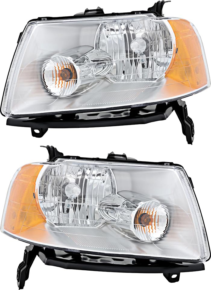 Ford Freestyle Headlights Lamps Set - Compatible with 2005 2006 2007 Models - Halogen Driver & Passenger Side Replacement - Perfect for Night Driving & Auto Restoration Projects