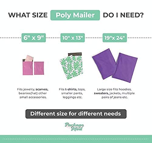 200 Pack 6x9 Inch Waterproof & Tear-Resistant Purple Poly Mailers - Small Shipping Bags for Ecommerce, Business Packaging & Cute Gift Wrapping (Perfect for Jewelry, Crafts & Small Item Shipping)