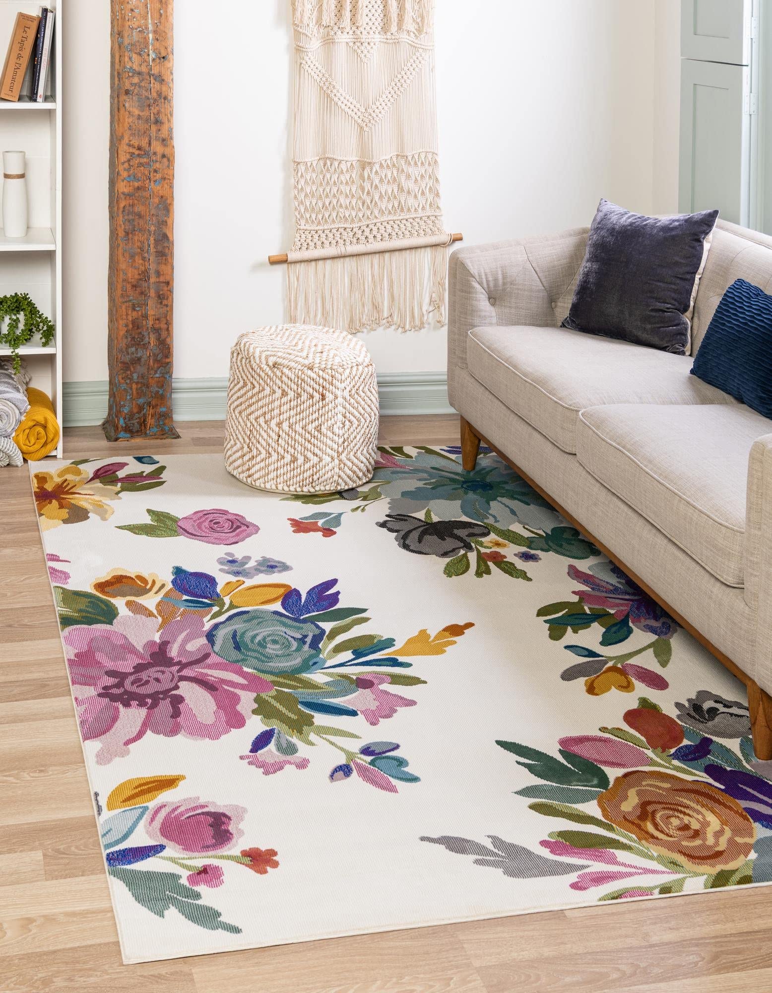 Unique Loom Blossom Collection Area Rug - Laura (5'3