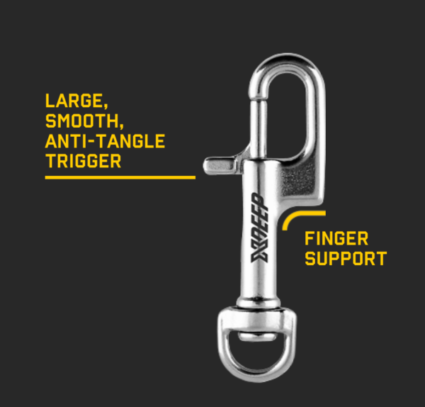 XDeep NX Series Double Ended Boltsnap 5PK - Heavy Duty Stainless Steel Carabiner Clips for Scuba Diving, Kayaking & Outdoor Gear (Pack of 5)