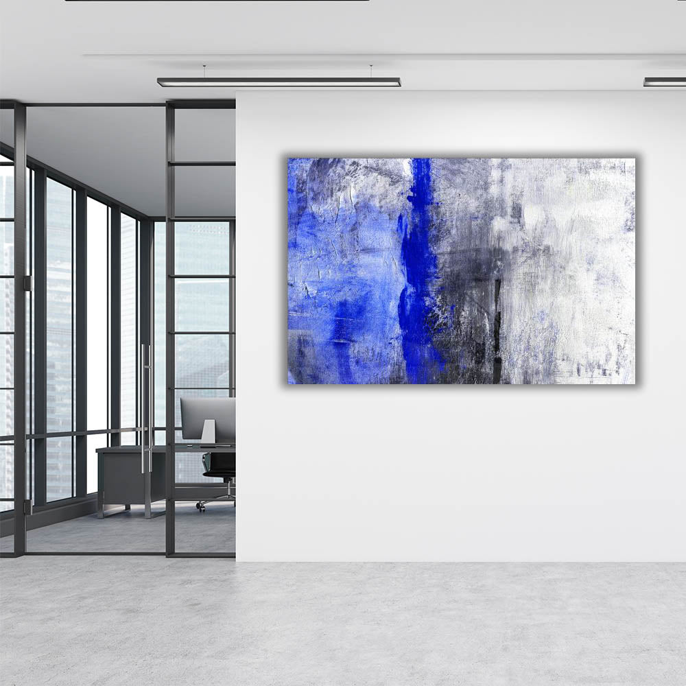 Abstract Blue II Wall Art - Modern Canvas Painting for Home & Office Decor - Perfect for Living Room, Bedroom, and Workspace