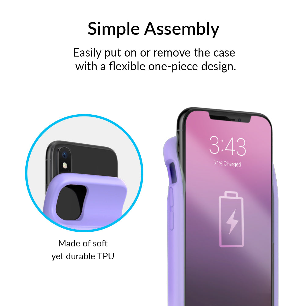 Samsung Galaxy & iPhone Charging Case - 5000mAh Portable Power Bank with Fast Charging - Perfect for Travel, Work, and Outdoor Activities