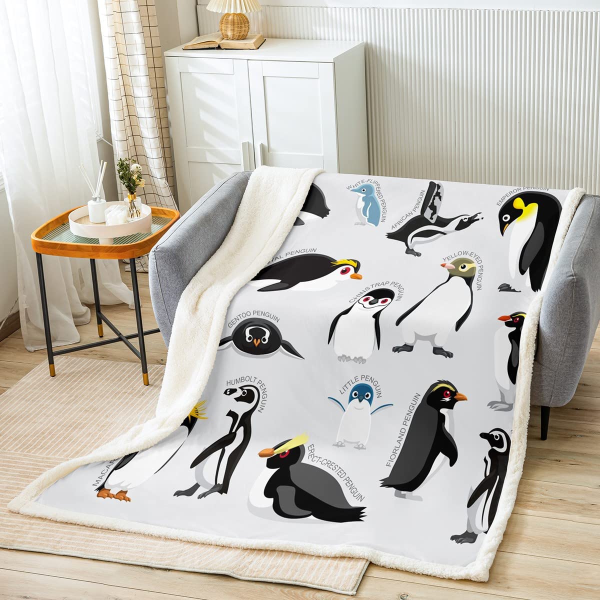 Erosebridal Penguin Throw Blanket 30