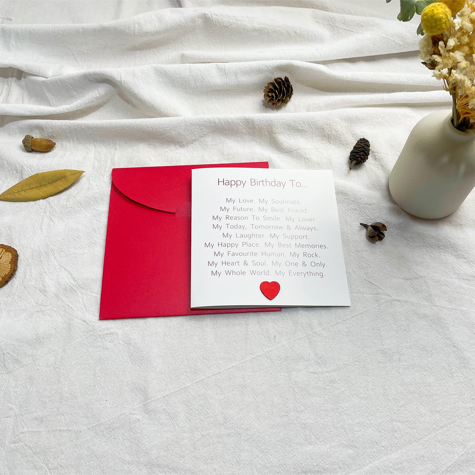 iMakemvel Birthday Card for Him Her - Romantic Love Greeting Card with Envelope for Couples