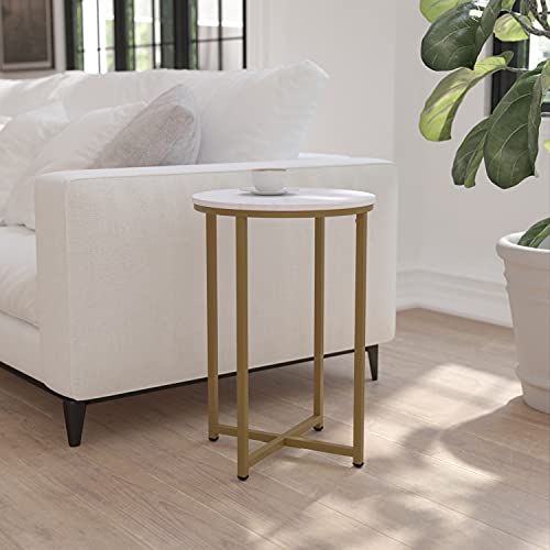 White Marble/Brushed Gold