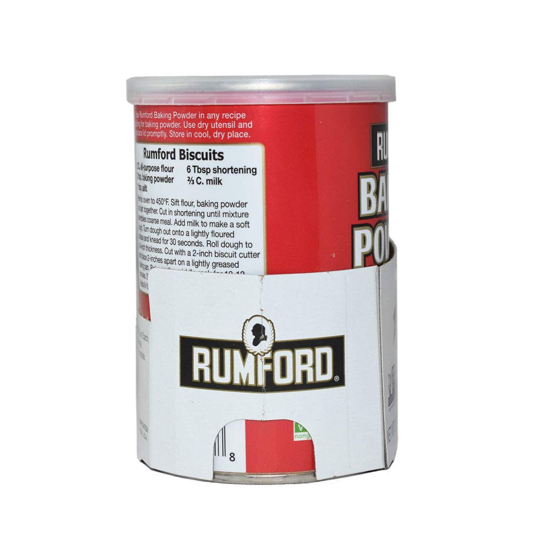 Rumford Baking Powder - 8.1 Ounce (Pack of 2) | Aluminum-Free, Non-GMO, Gluten-Free | Perfect for Baking Cakes, Cookies & Breads
