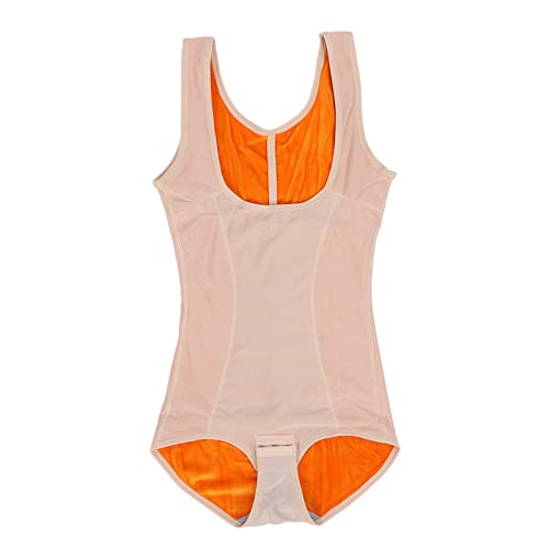 Women's Seamless Slimming Bodysuit - U Neck Waist Trainer Vest for Tummy Control & Full Body Shaper | Warm Thermal Underwear Base Layer | Perfect for Layering, Shapewear & Everyday Comfort (Beige, Large)