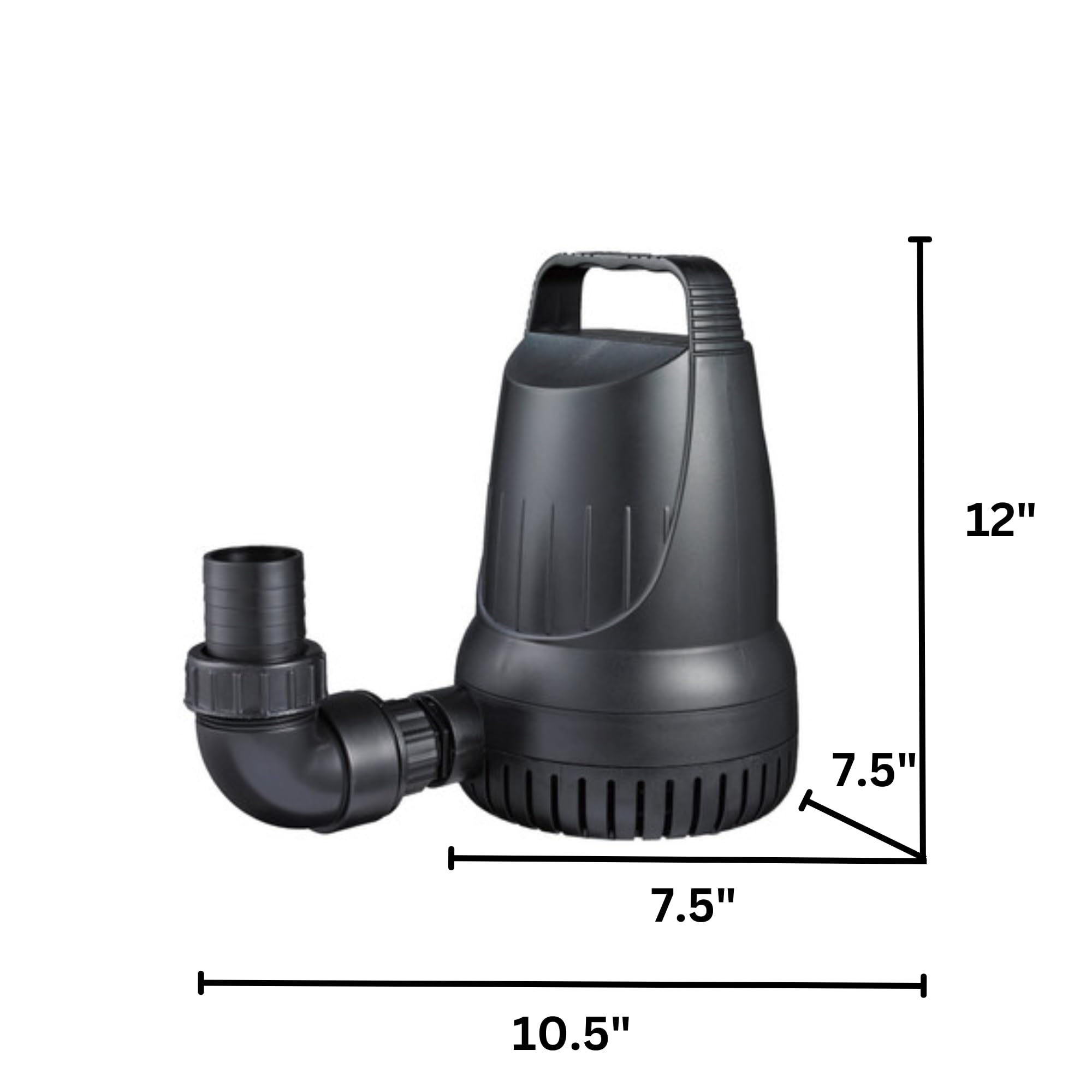 HALF OFF PONDS MA-4100 Manta 4,100 GPH Submersible Water Pump - High Flow Magnetic Drive Pump for Ponds, Fountains & Water Features - Black (Ideal for Garden Ponds, Waterfalls & Aquatic Systems)
