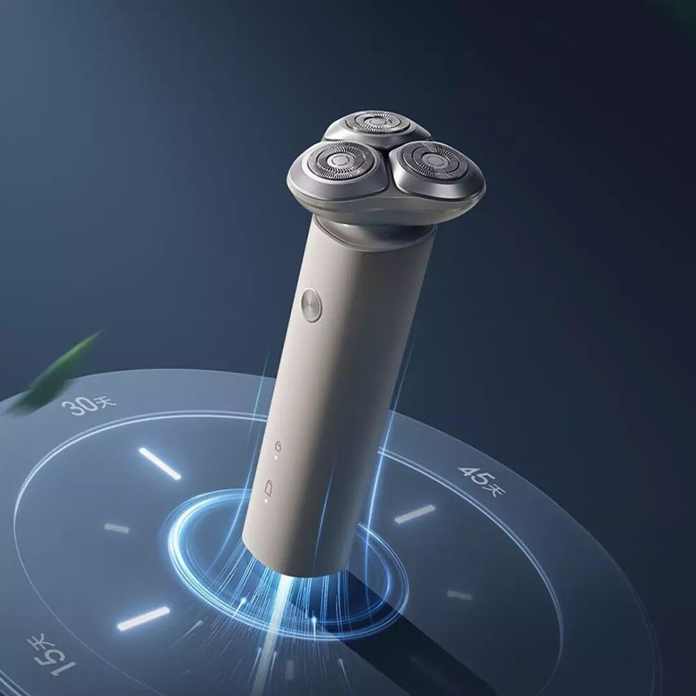 Men's Electric Head Shaver - Waterproof Dry/Wet Beard Trimmer & Hair Clipper for Bald Head Shaving, Portable Cordless Razor (Gray) - Perfect for Travel, Gym & Home Grooming