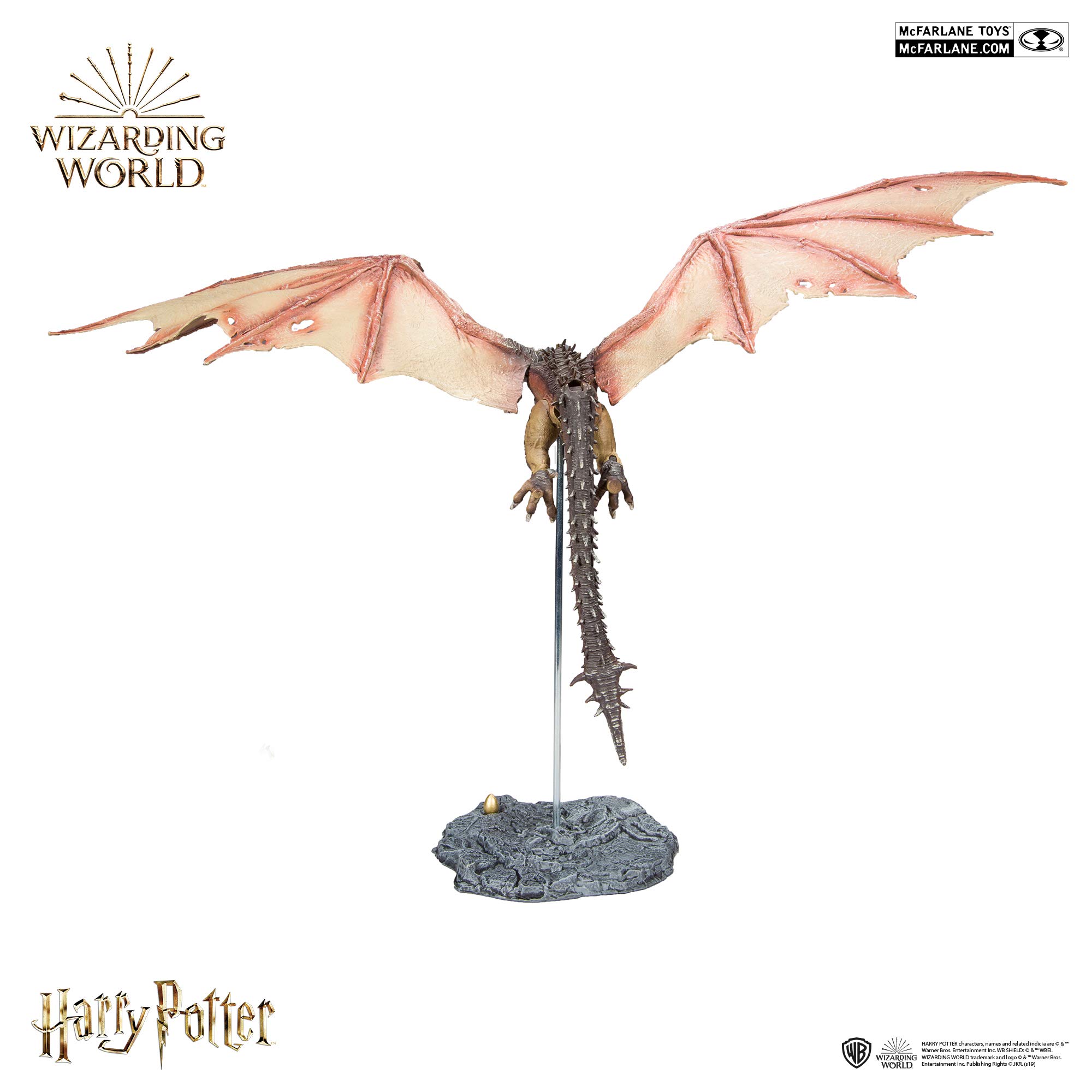 McFarlane Toys Harry Potter Hungarian Horntail Dragon Deluxe Action Figure Set - Collectible Wizarding World Gift for Fans, Display & Play