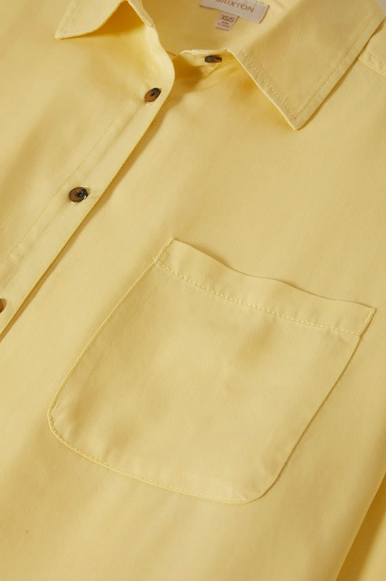 East Side Boxy Long Sleeve Button Down Shirt in Panna Cotta - Perfect for Casual Outings and Office Wear