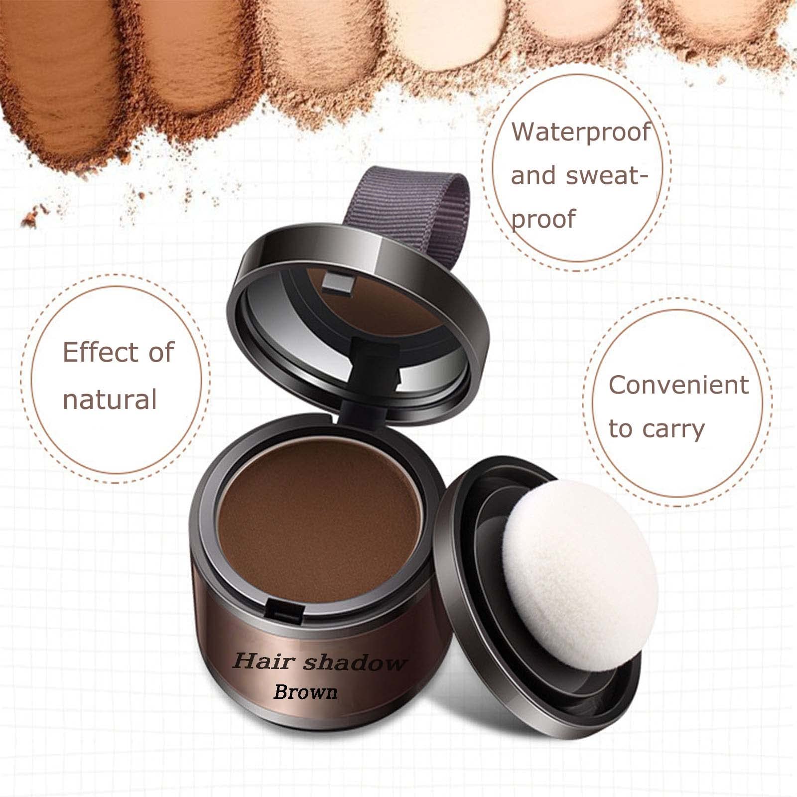 Instant Hairline Shadow Powder - Quick Cover Grey Hair Root Concealer for Eyebrows & Beard | Windproof & Sweatproof Hairline Powder for Men & Women (Brown) | Perfect for Touch-Ups, Daily Use & Special Occasions