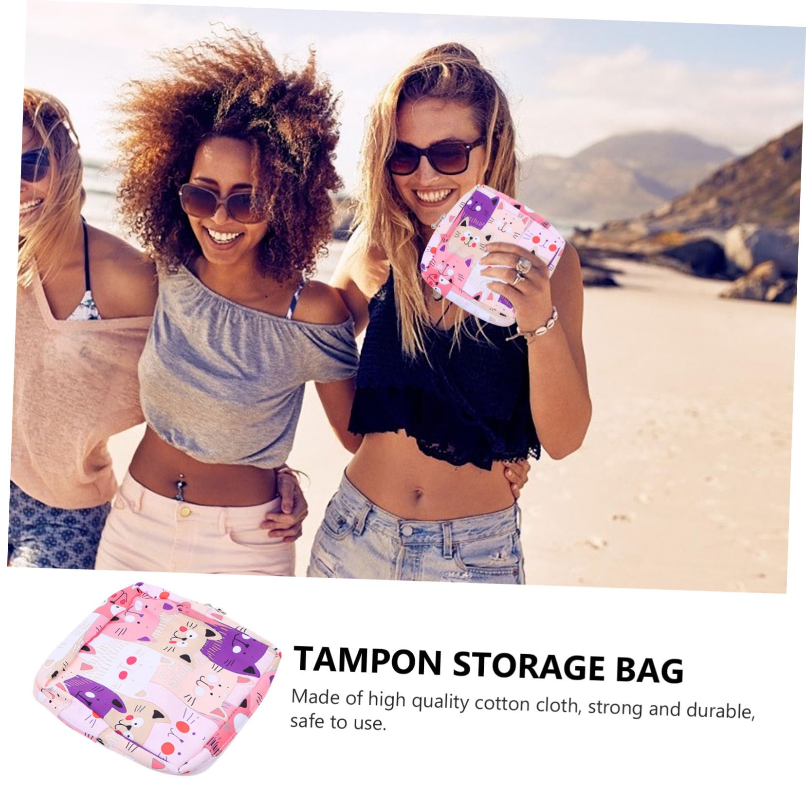 KOMBIUDA Women's Storage Pouch for Sanitary Pads, Coins & Underwear - Portable Multifunctional Travel Organizer for Nursing Pads, Towels & Toiletries | Perfect for Gym, Travel & Daily Organization
