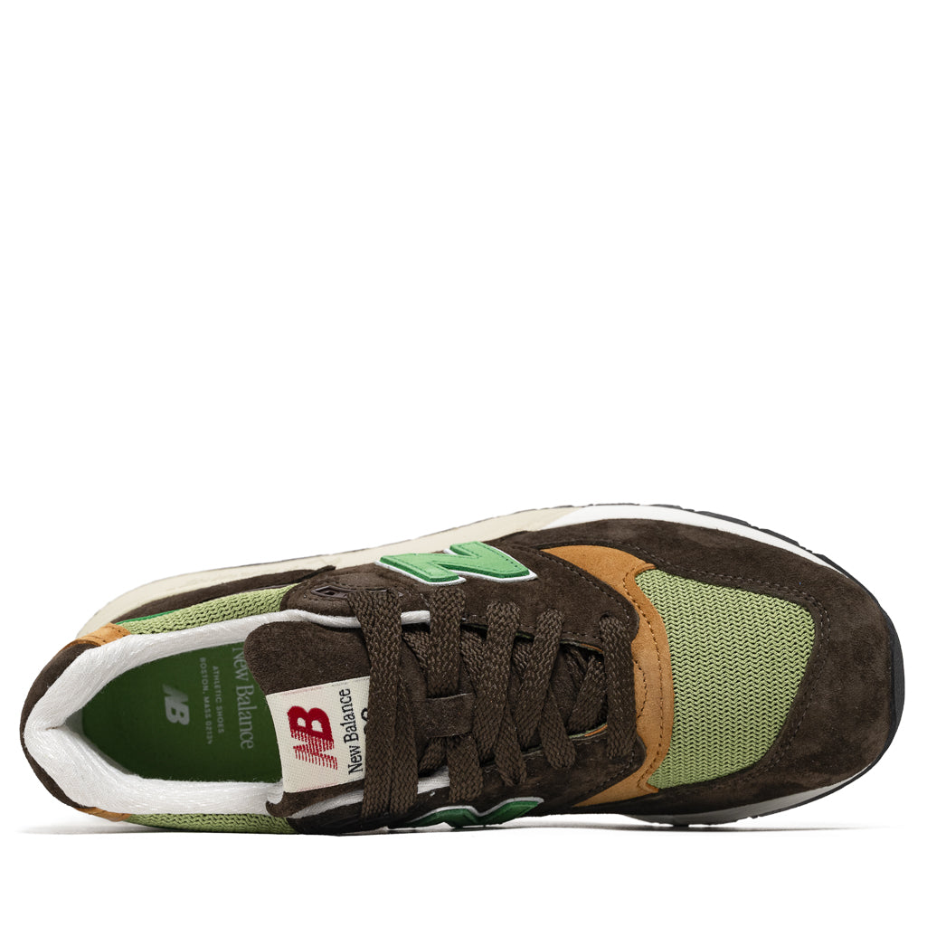 New Balance 998 Men's Running Shoes - Made in USA, Rich Earth/Chive Colorway - Premium Comfort for Jogging, Gym & Casual Wear