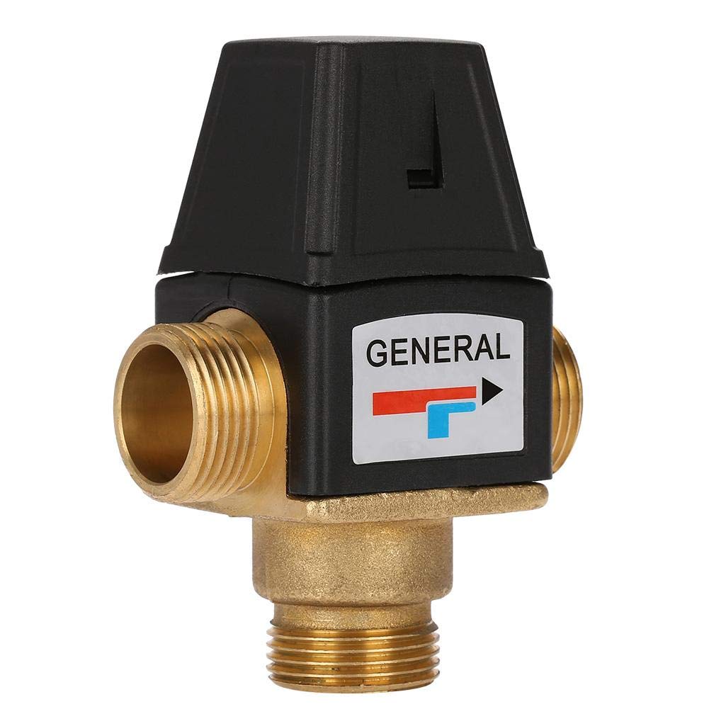 3-Way Diverter Valve DN20 Male Thread Brass Thermostatic Mixing Valve for Solar Water Heaters - Perfect for Home Plumbing & Solar Water Heating Systems