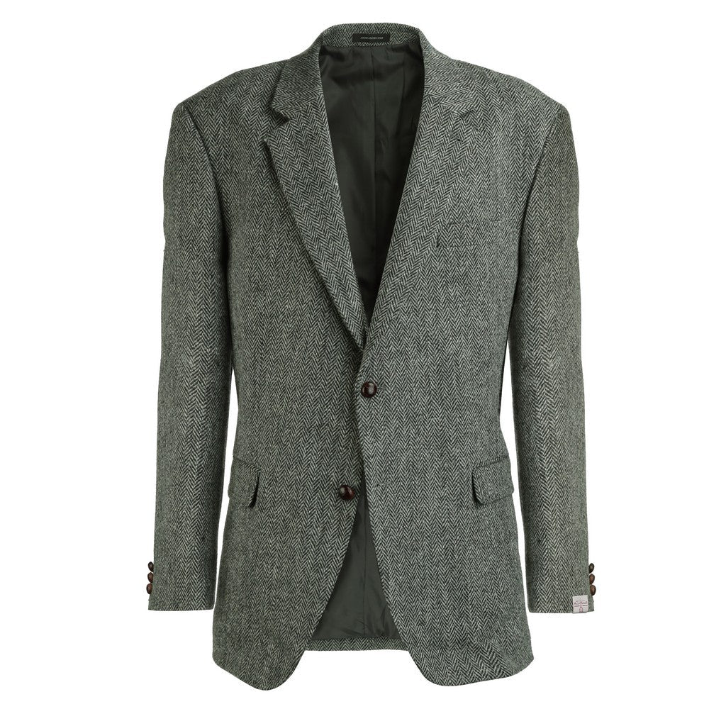 Beaucaire X Harris Tweed Classic Blazer for Men - Grey Reg - Premium Wool Jacket for Business, Office & Formal Occasions
