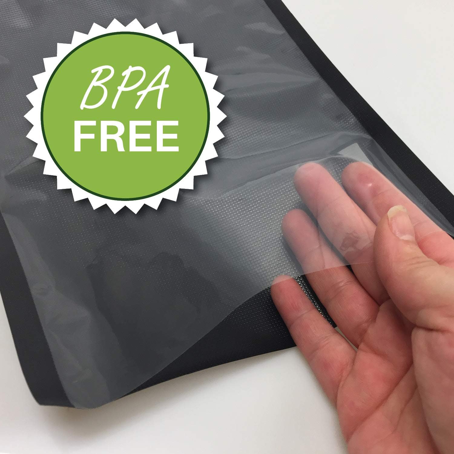 11X50 Black & Clear Vacuum Sealer Bags Roll - Heavy Duty Commercial Grade Food Storage Bags for Sous Vide, Food Preservation & Freezing - Compatible with FoodSaver, Odor Resistant & Light Protection - Perfect for Meal Prep, Freezer Storage & Sous Vide Cooking
