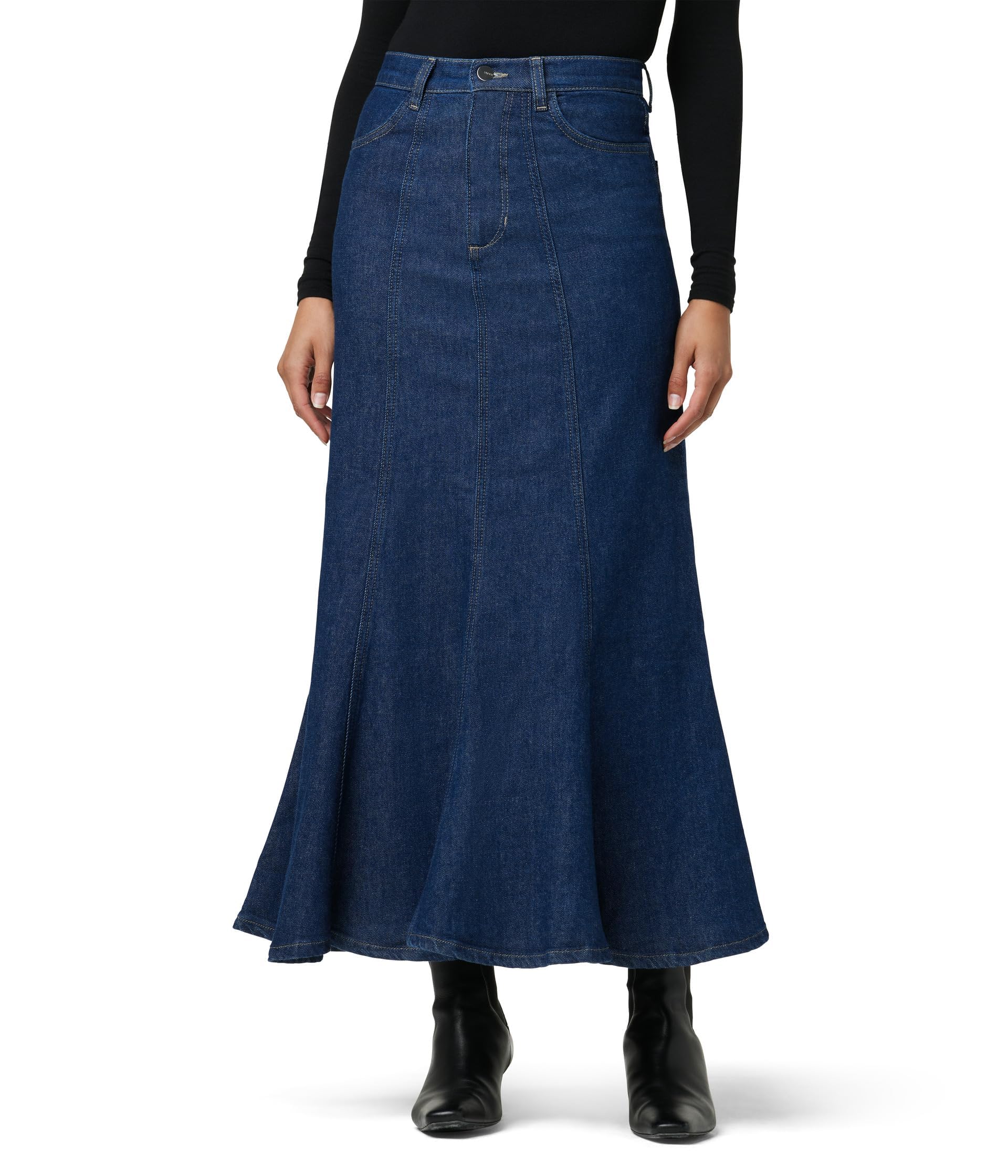 Joe's Women's The Melanie Skirt - Flowy Midi Skirt for Women, A-Line Pleated Skirt with Pockets, Casual & Office Wear, Perfect for Work, Date Night & Summer Outfits