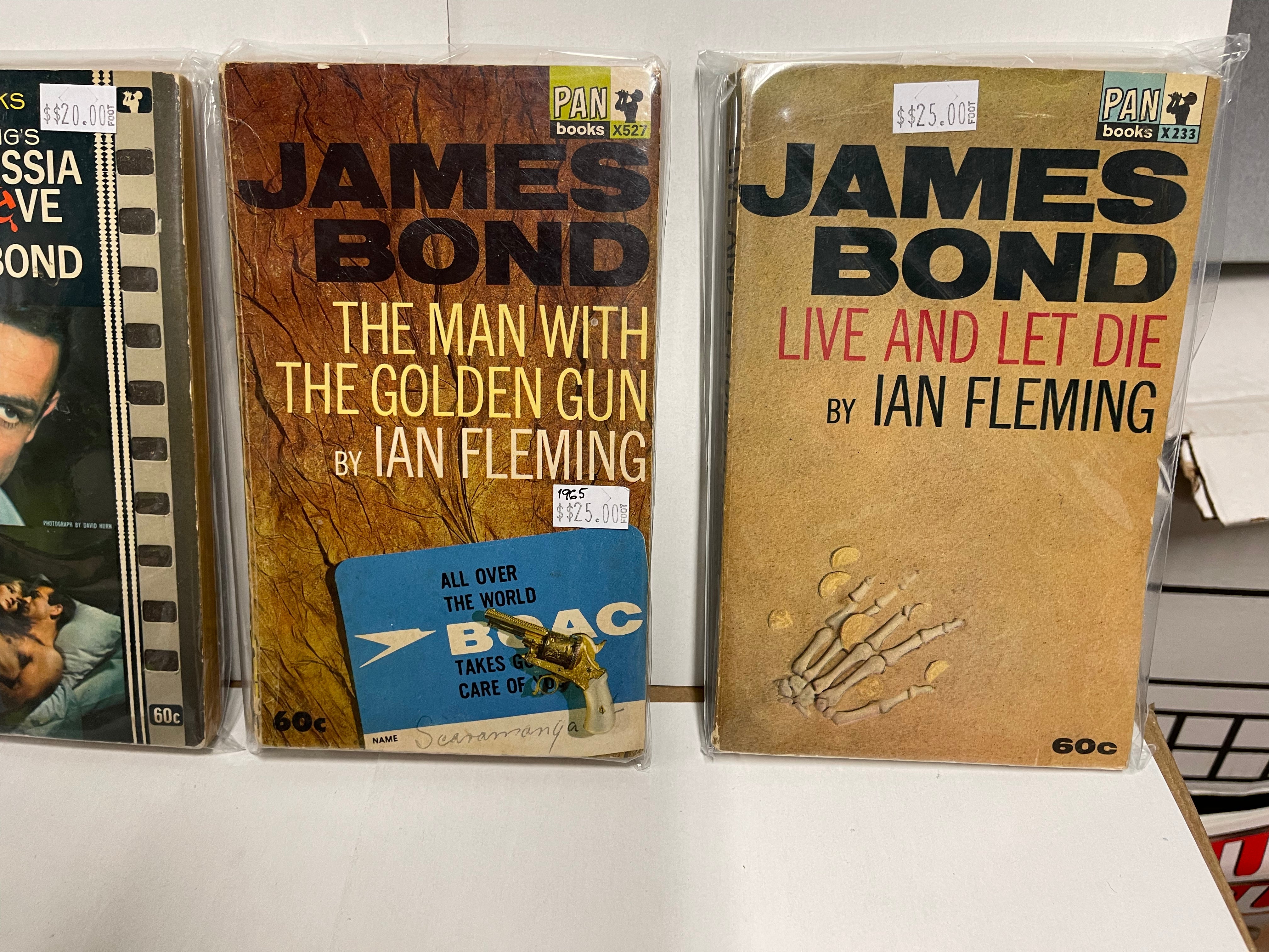 Vintage 1960s James Bond 007 Movie Novel Collection - 3 Pocket Books for Spy Thriller Fans | Perfect for Collectors, Book Lovers & Retro Decor