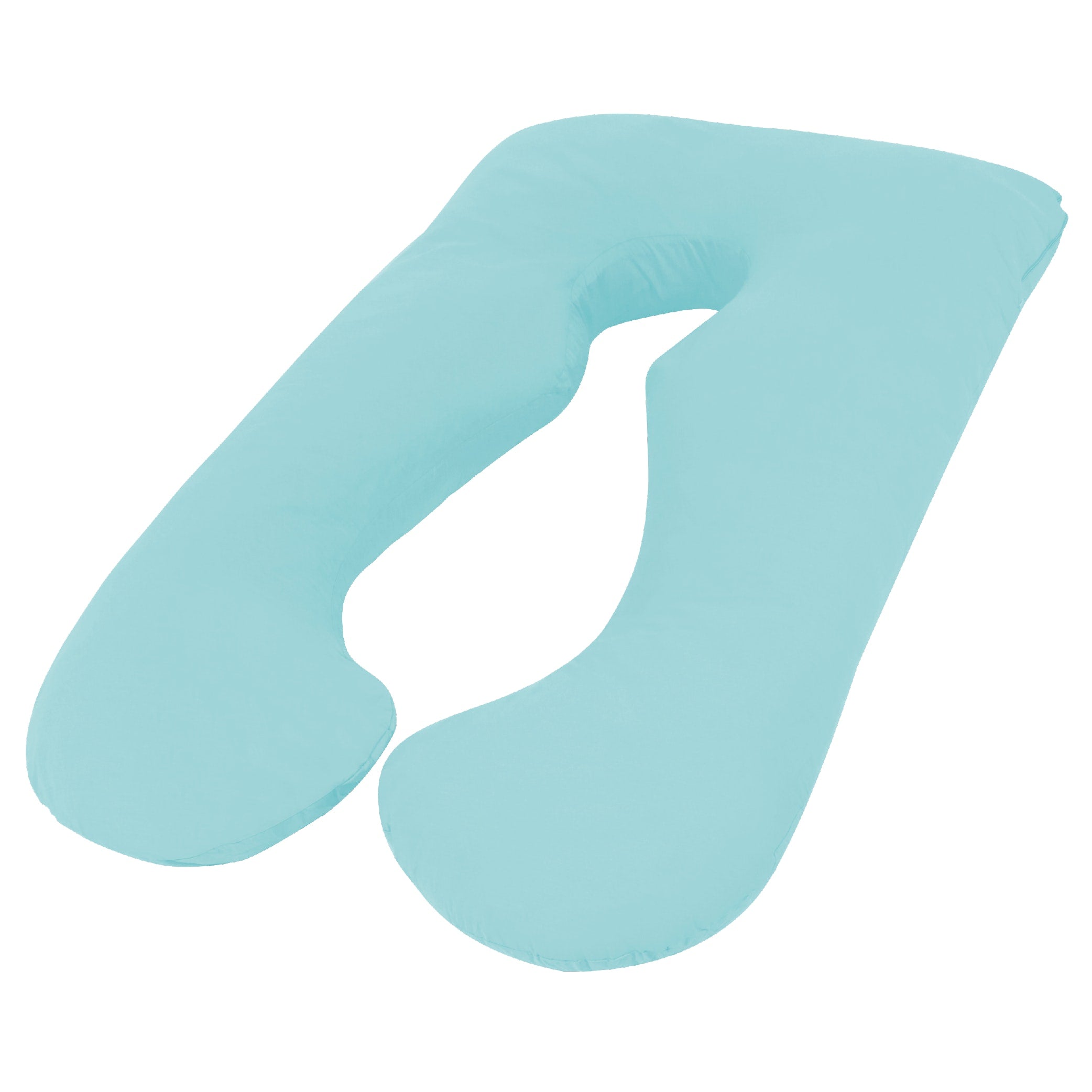 Woolcomfort Australian Made Maternity Pillow for Pregnancy & Nursing - Includes Pillowcase in Aquamarine Blue | Perfect for Sleeping, Breastfeeding & Back Support