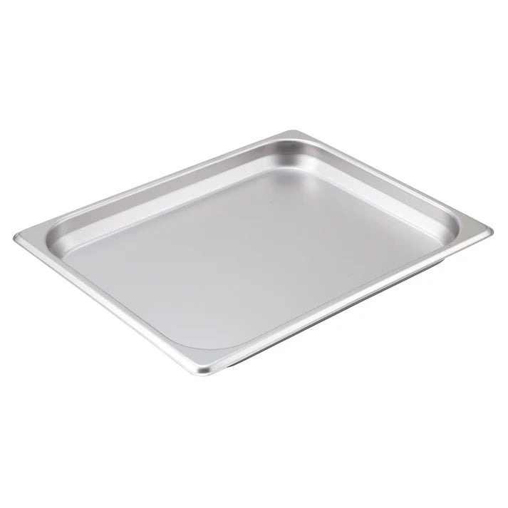 Stainless Steel Food Pan - 1/2 Size x 1 1/4 Deep Steam Table Pan for Commercial Kitchens & Buffet Serving - NRE #018813