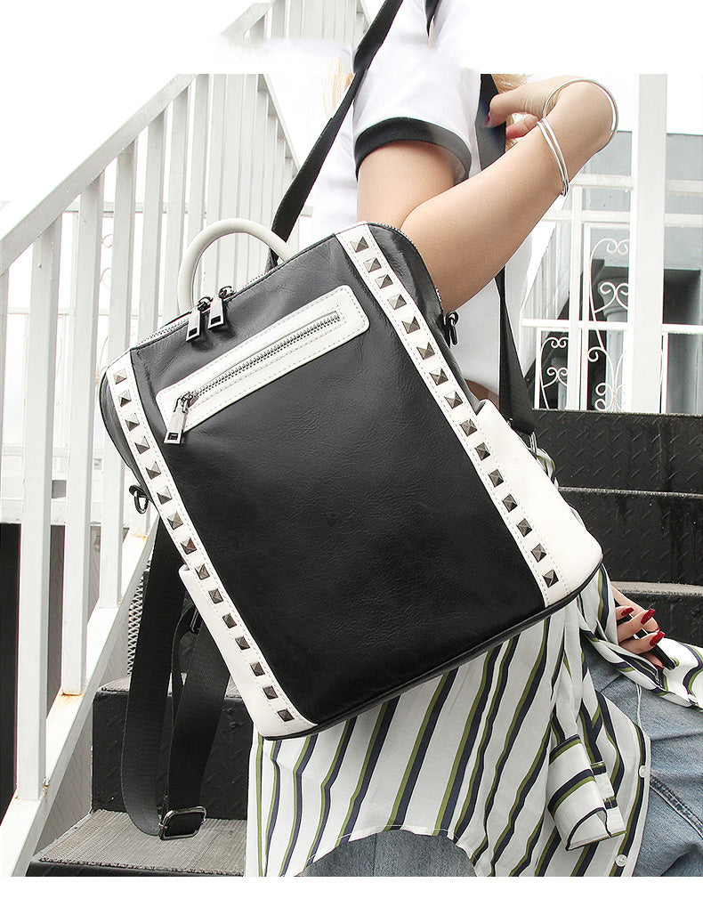 Vintage Genuine Leather Backpack for Women - Retro Cobbler Legend Shoulder Bag - Perfect for Travel, Work & Daily Use