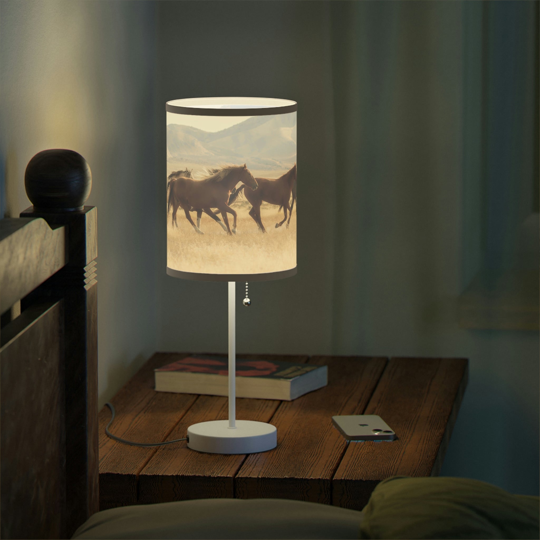 Galloping Horse Table Lamp - Western Style Bedroom & Office Lighting for Home Decor - Perfect for Western Themed Rooms, Cowboy Decor, and Ranch Style Interiors