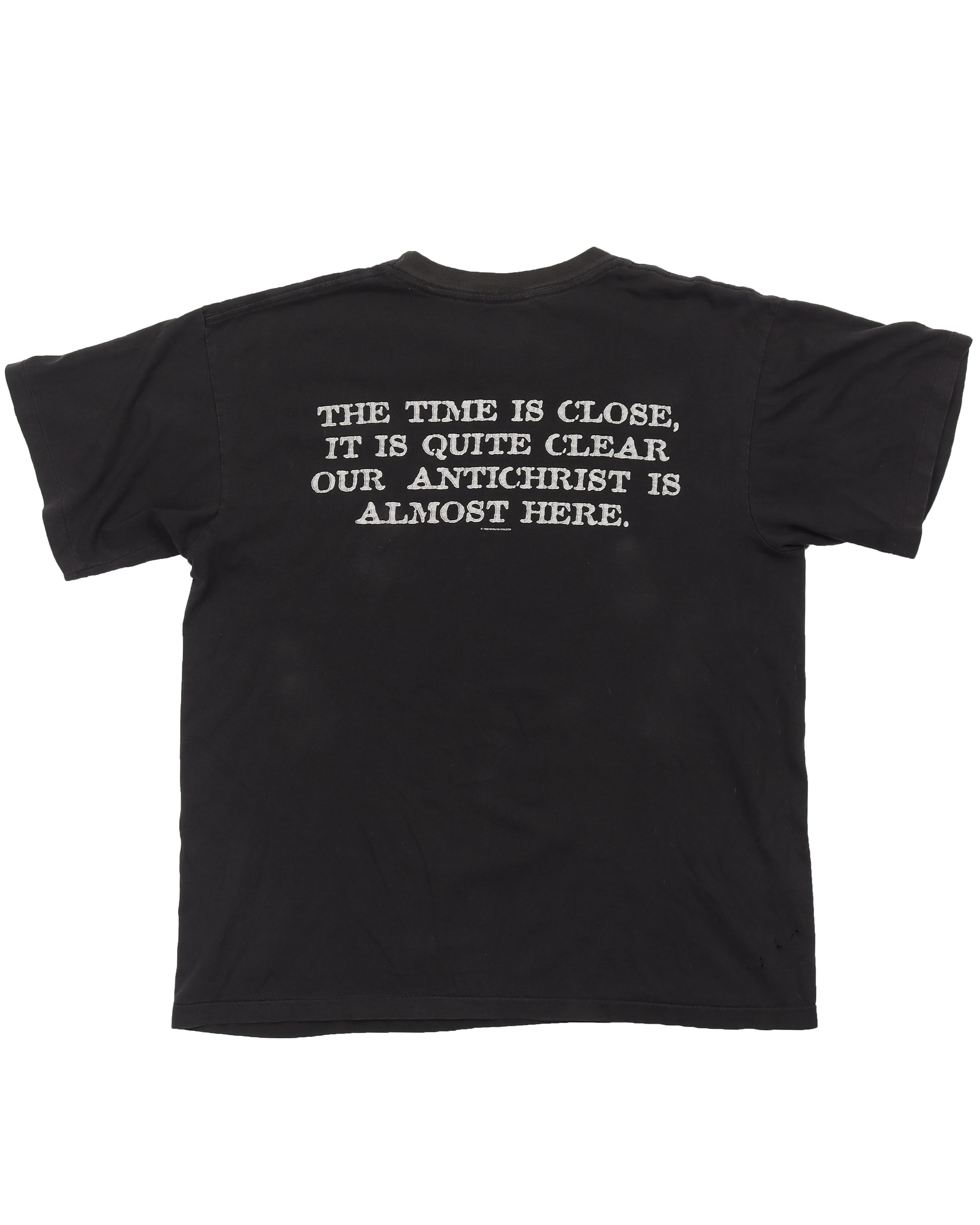 1998 Marilyn Manson 'The End' Vintage Tour T-Shirt - Official Band Merch for Rock Music Fans & 90s Grunge Style Outfits - Perfect for Concerts, Halloween & Alternative Fashion