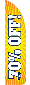 Feather Flag Banner for Sidewalk Advertising - Lightweight & Durable (Flag Only) - Perfect for Grand Openings, Sales Events & Outdoor Promotions
