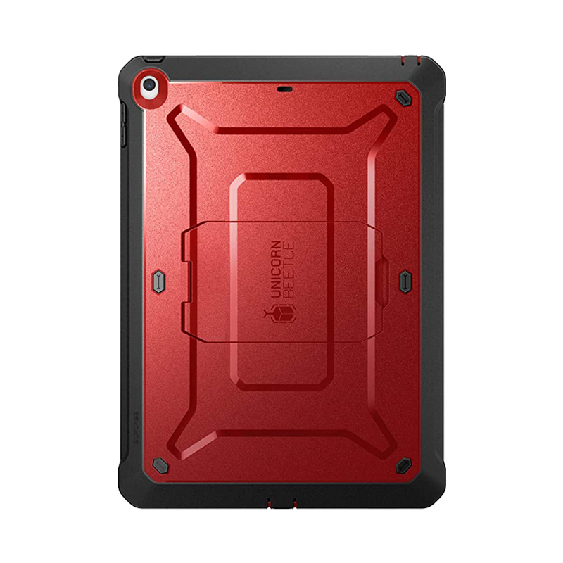 iPad 10.2 inch Unicorn Beetle PRO Rugged Case - Shockproof Protective Cover with Built-in Screen Protector (Metallic Red) - Perfect for Outdoor Adventures, Construction Work & Travel Protection