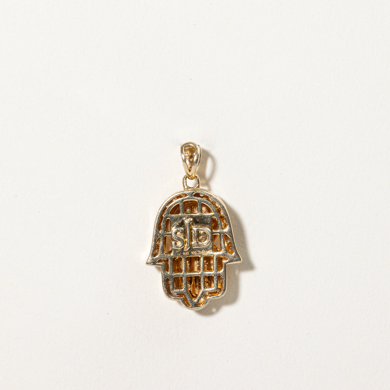 Diamond Hamsa Hand Pendant Necklace - 0.68 Carat Total Weight (ctw) - Elegant Jewelry for Protection & Good Luck - Perfect for Gifts, Weddings & Everyday Wear