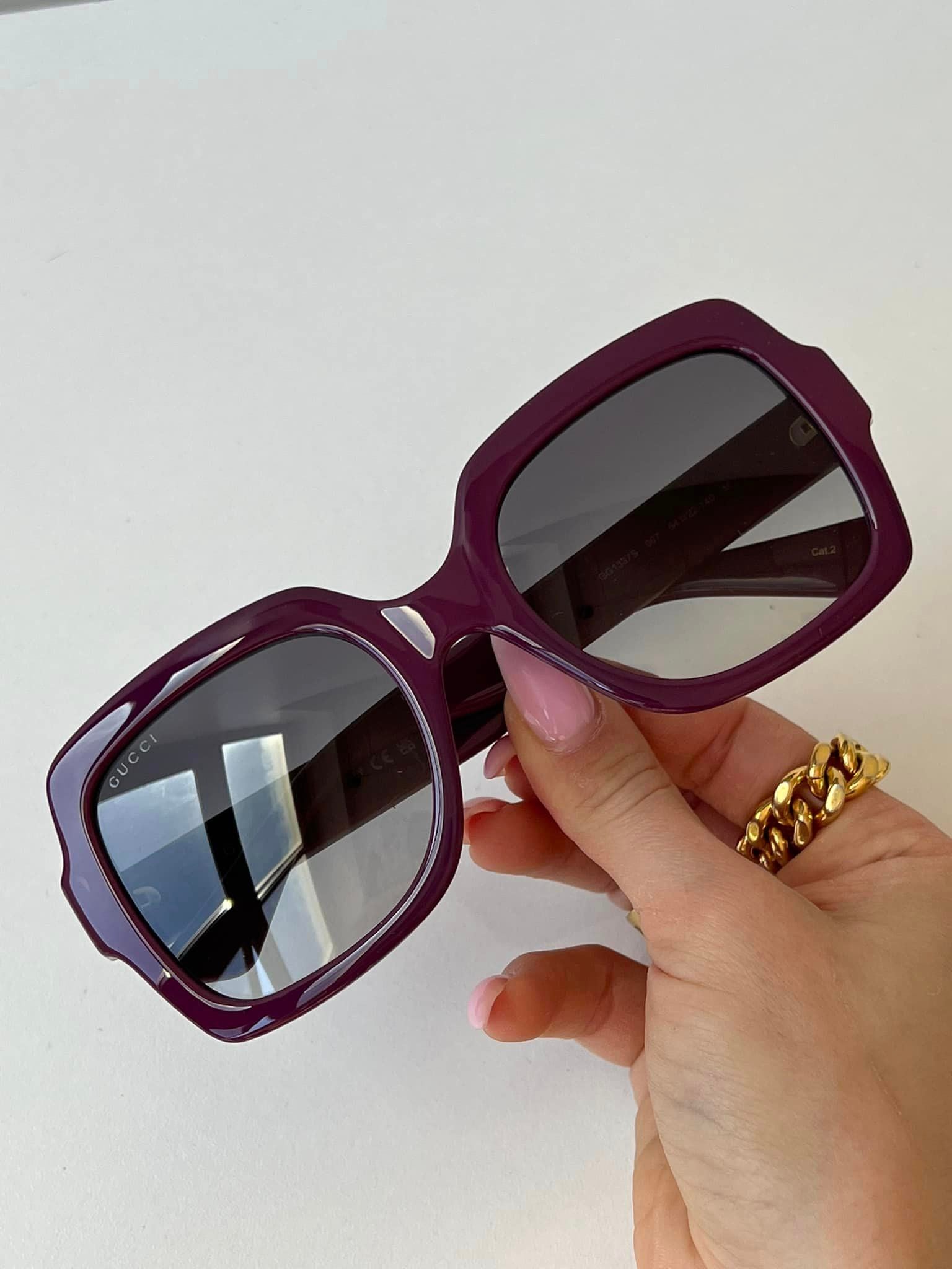 Gucci GG1337S Pink Square Sunglasses for Women - Luxury Designer Sunglasses with UV Protection - Perfect for Beach, Travel, and Fashion Outfits