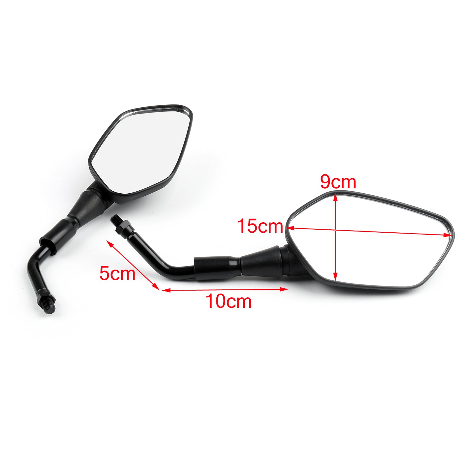 10mm Pair Universal Rearview Mirrors for Honda NC700 NC750 (2012-2016) & CB1000R CRF1000L - Durable Motorcycle Side Mirrors for Enhanced Safety and Better Visibility on Road Trips