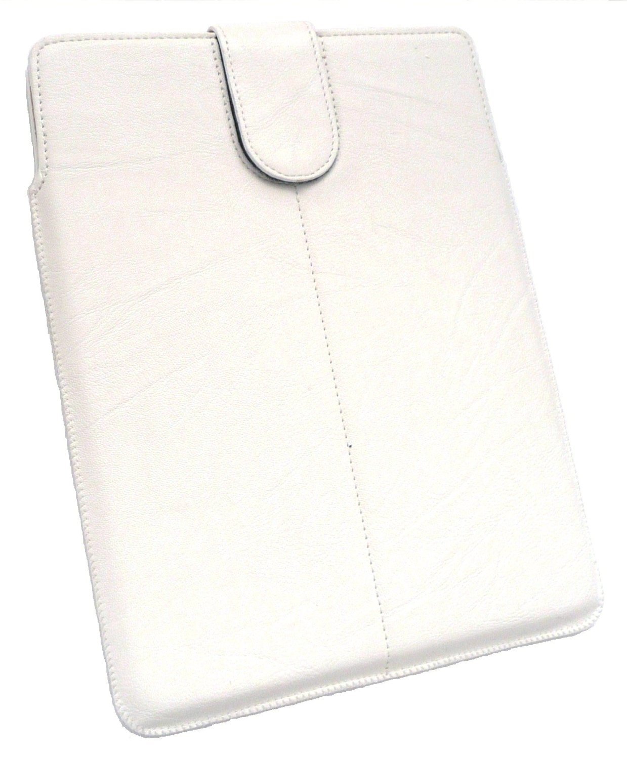 Emartbuy® Stylus Pen with PU Leather Case - Compatible with Gemini Q97 9.7 Inch Tablet | Premium White Stylus & Protective Sleeve with Pull Tab | Perfect for Drawing, Note-Taking & Digital Art