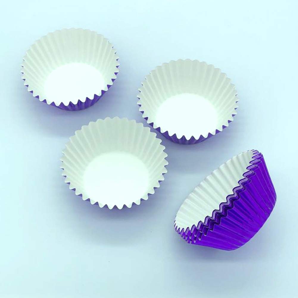 Premium Lavender Purple Foil Cupcake Liners - 120 Count Standard Baking Cups for Birthday Parties, Baby Showers & Wedding Decorations - Elegant Baking Supplies for Muffins, Cupcakes & Dessert Displays