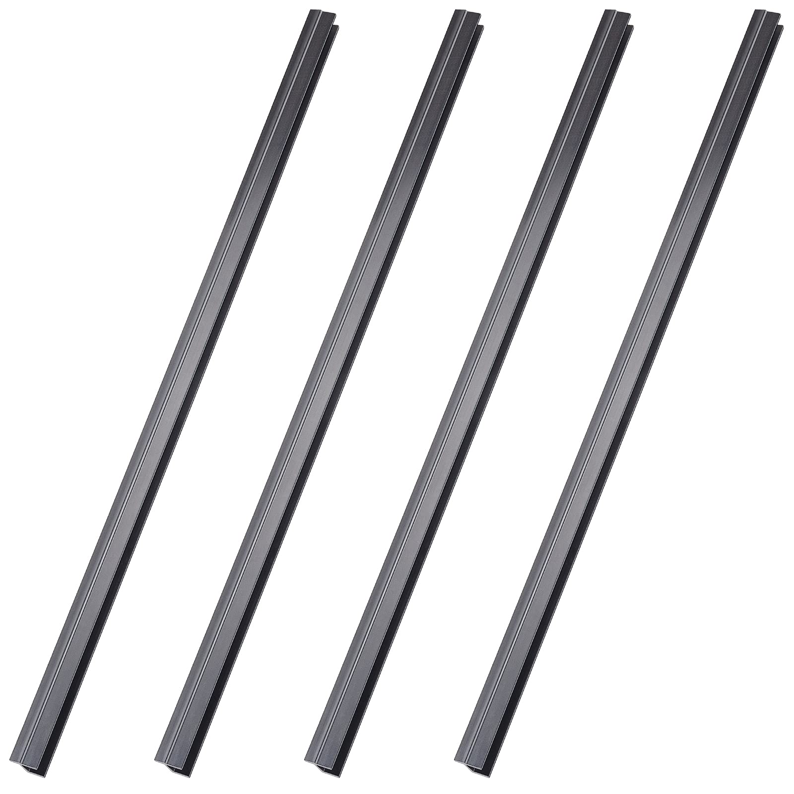 4-Pack Black PVC Hanging File Rails for 1/2