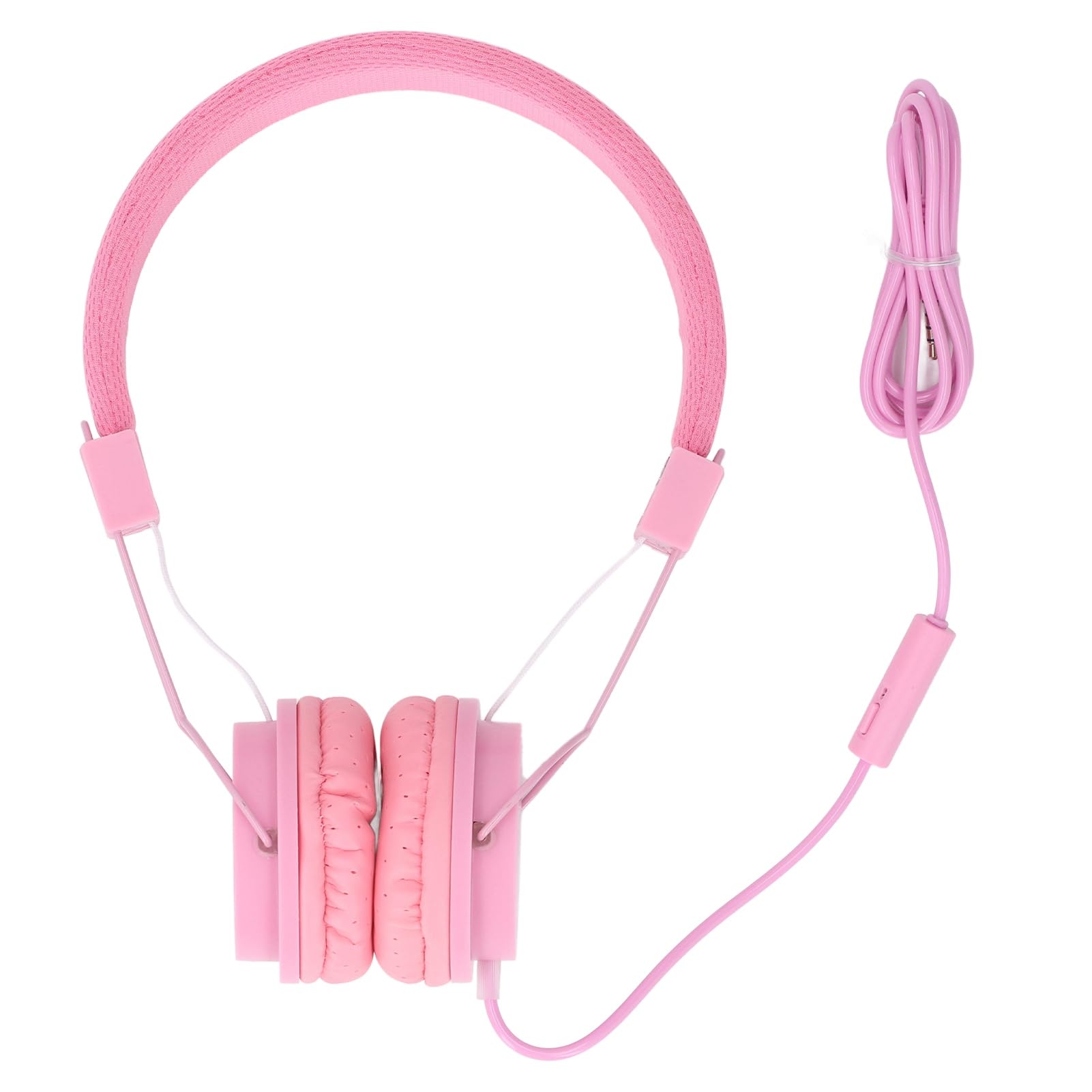 Fabater Wired Stereo Headphones with Microphone - Noise Cancelling Over-Ear Headphones for PC, Laptop, Gaming & Music - Adjustable Headband & Enhanced Surround Sound (Pink) - Perfect for Work, Study, Gaming & Online Meetings