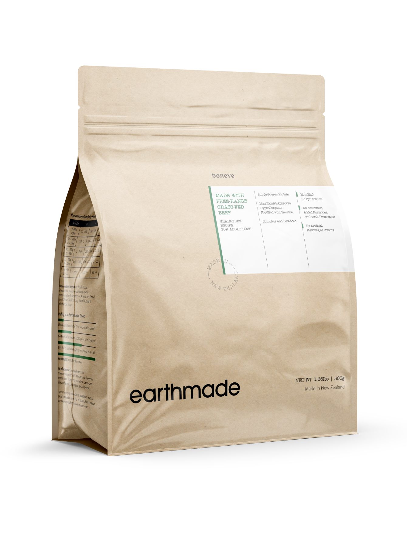 Earthmade Free Range Grass Fed Beef Adult Dog Dry Food - Grain Free, High Protein Kibble for Large & Small Breeds (3 Sizes) - Perfect for Active Dogs & Daily Meals