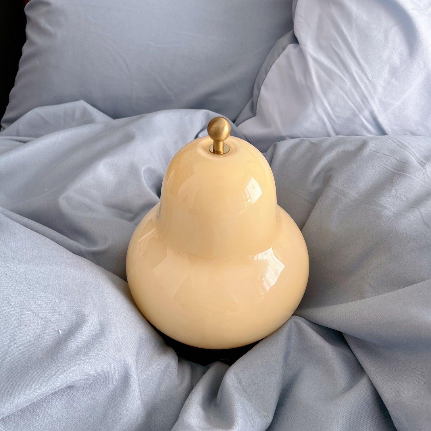 Pear Rechargeable LED Table Lamp with Built-in Battery - Perfect for Bedroom, Office, and Reading Nook Lighting