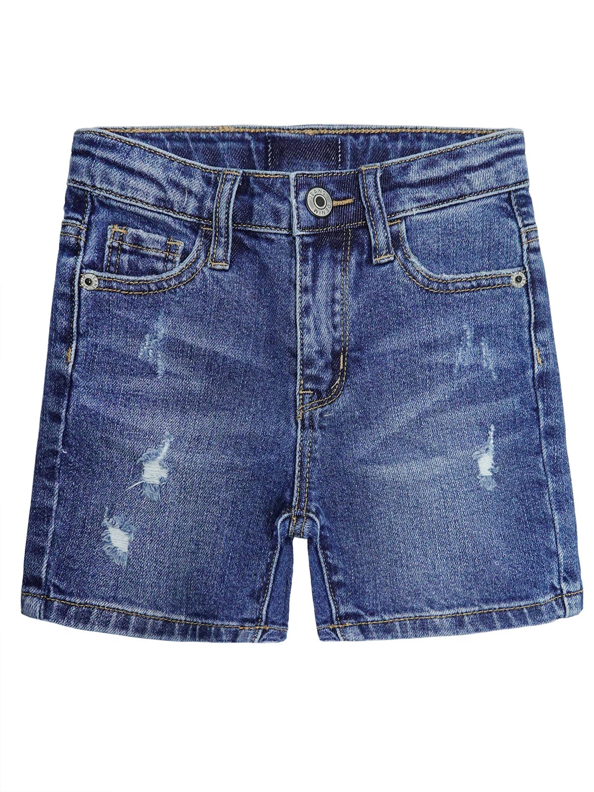 KIDSCOOL SPACE Baby & Toddler Ripped Denim Shorts for Girls & Boys - Cute Summer Jeans with Simple Design - Perfect for Playdates, Beach Outings & Casual Wear