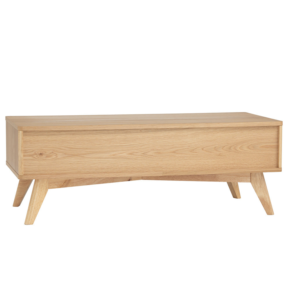 LOFTUS 120cm Oak Entertainment TV Stand - Modern TV Console for Living Room, Bedroom & Home Theater